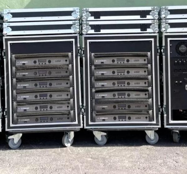 Crown I-Tech 12000HD Power Amplifiers with Rack & Speaker Panel – Used