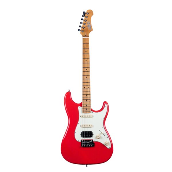 JET Guitars JS-400 CRD HSS Electric Guitar, Coral Red